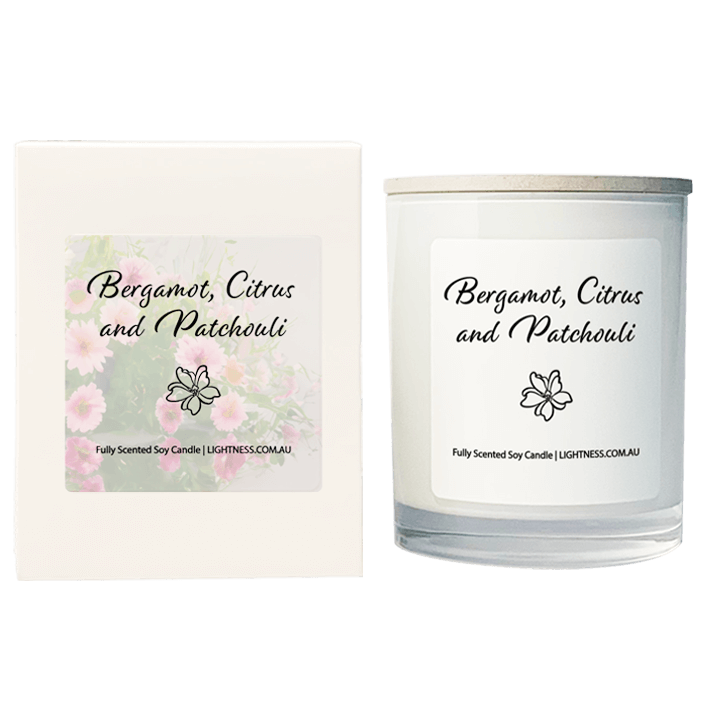 Scented Soy Candle - Bergamot Citrus and Patchouli