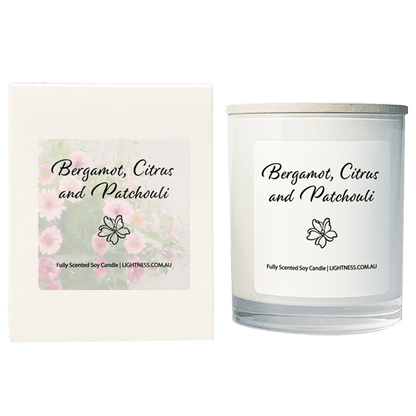 Scented Soy Candle - Bergamot Citrus and Patchouli