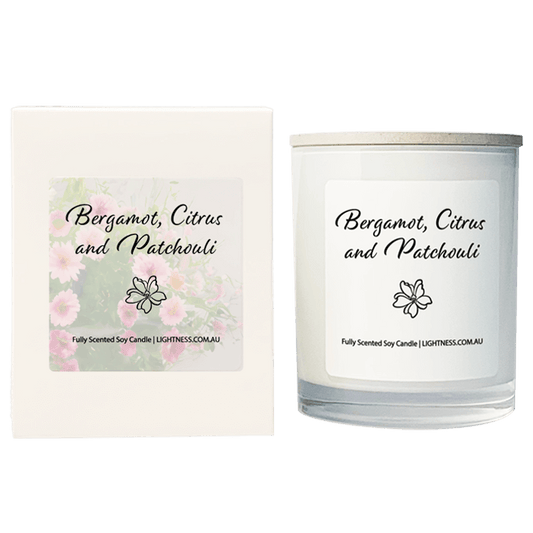 Scented Soy Candle - Bergamot Citrus and Patchouli