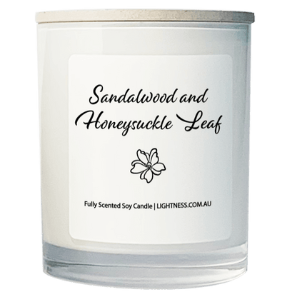 Scented Soy Candle - Sandalwood & Honeysuckle Leaf